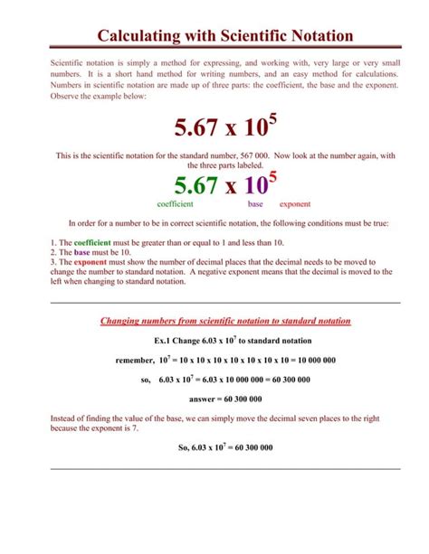 Scientific Notation Rules | PDF