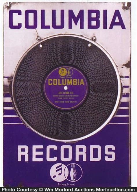 Antique Advertising | Columbia Records Sign • Antique Advertising