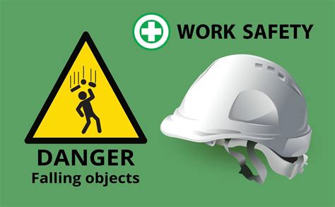 Falling objects, warning sign, safety first, Engineer helmet ...