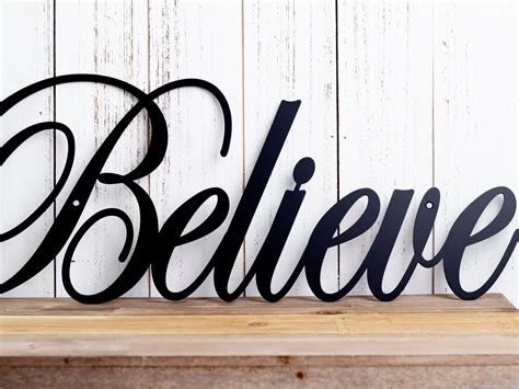 Believe Metal Sign | Metal Wall Art | Christmas Decor | Metal Wall Decor | Christmas Gift ...