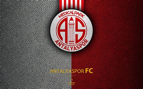 1920x1080px, 1080P free download | Antalyaspor FC Turkish football club, leather texture, emblem ...