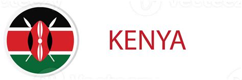 Kenya flag in button web. 28175258 PNG