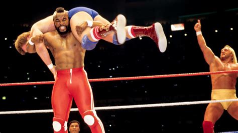 Mr. T being cheered on by Hulk Hogan at the first ever Wrestlemania, 1985 : r/OldSchoolCool