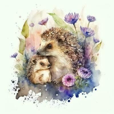 Hedgehog Watercolor Stock Photos, Images and Backgrounds for Free Download