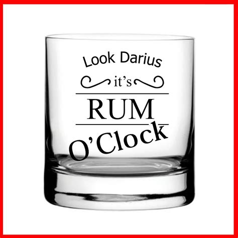 Personalised Engraved Whisky Rum Glass Gift Christmas Theme Bar Maid ...