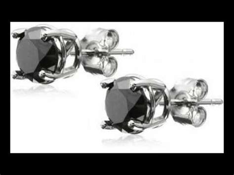 2 cttw Black Diamond Stud Earrings 14k Gold - YouTube