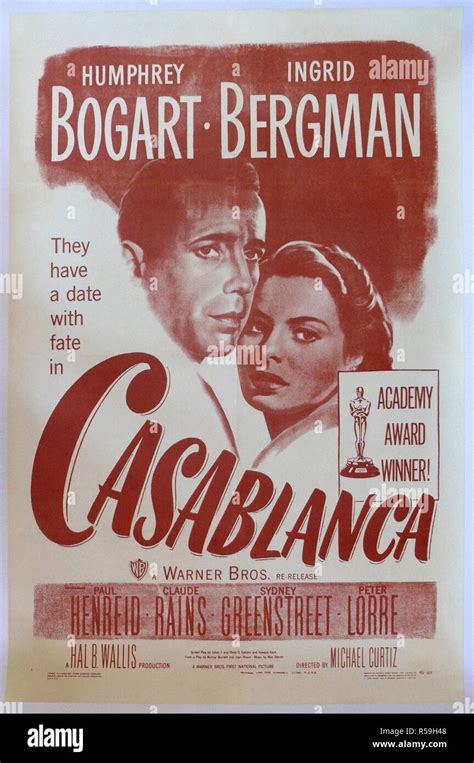 Casablanca - Original Movie Poster Stock Photo - Alamy