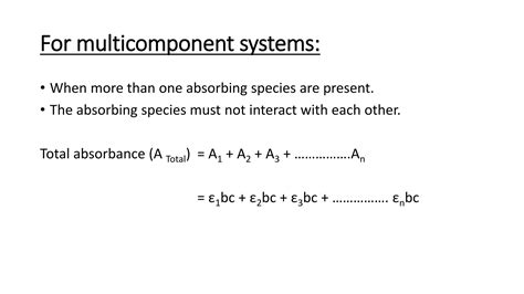 Beer's law -Derivation & Deviations | PPT