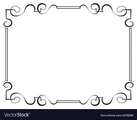 Black frame on a white background Royalty Free Vector Image