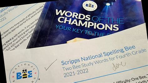 Scripps Spelling Bee Words 2024 Printable - Katha Nellie