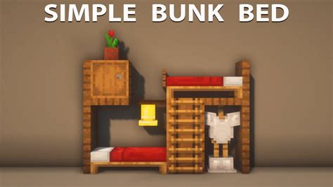 Minecraft | Simple Bunk Bed | How to Build #4 - YouTube