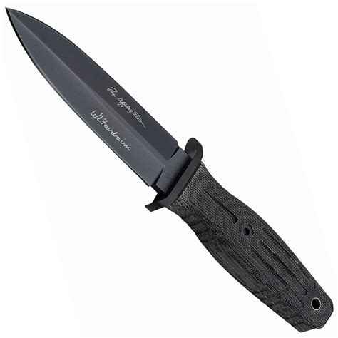 Boker Classic Applegate-Fairbairn 4.5 Fixed Blade Knife, Black Blade | BladeOps