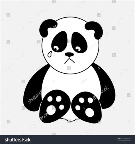 Vector Illustration - Sad Panda - 95473180 : Shutterstock