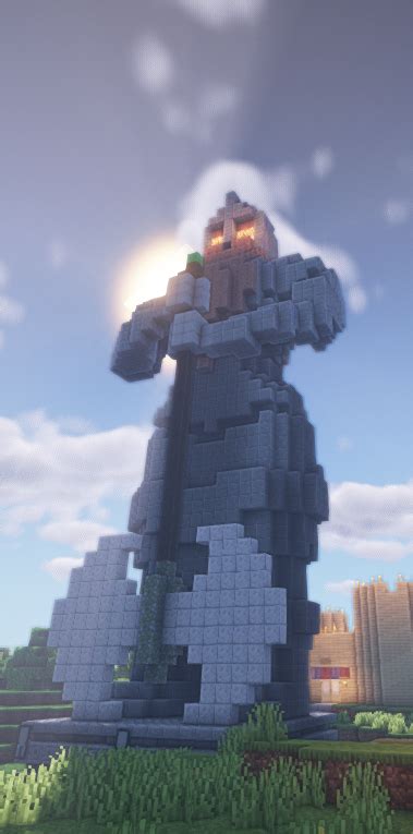 Made a Dwarf statue in survival : Minecraft | Minecraft architecture, Minecraft castle ...