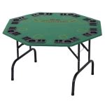 Soozier 48" x 48" 8 Player Octagon Folding Game Room Poker Table Casino Texas Holdem | Aosom
