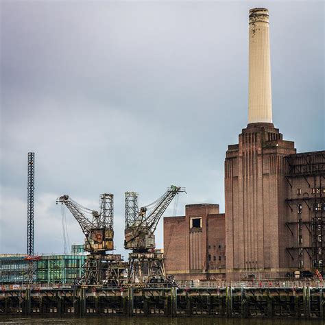 Battersea Power Station Cranes And Chimney Photograph by Semmick Photo