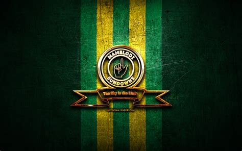 Download wallpapers Mamelodi Sundowns FC, golden logo, Premier Soccer ...