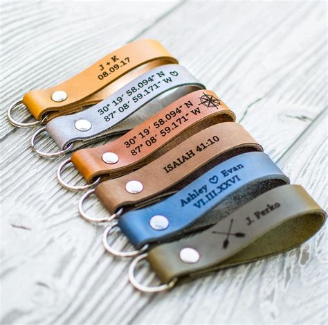 Amazon.com: Custom Leather Keychain | Personalized Keychain - USA: Handmade