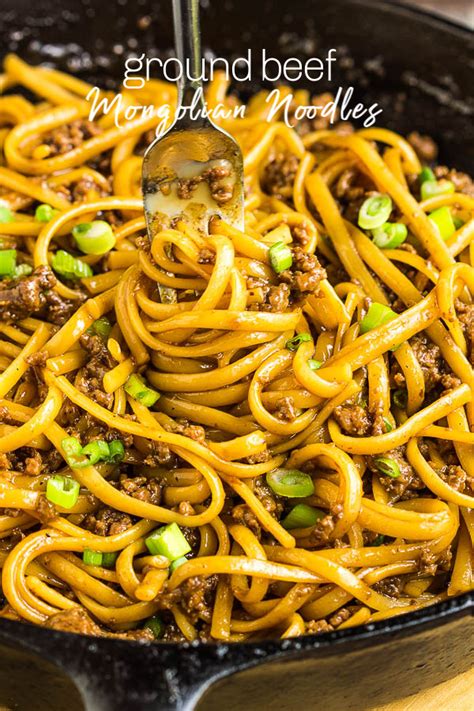 GROUND BEEF MONGOLIAN NOODLES