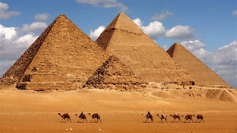 Pyramids And Camels Egypt UHD 4K Wallpaper | Pixelz