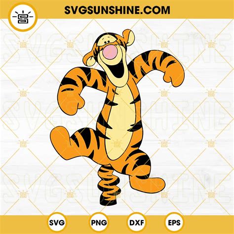 Tigger Winnie The Pooh SVG DXF EPS PNG Cricut Silhouette Vector Clipart