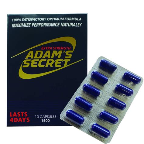 ADAMS SECRET 1500 100% Natural Pills for Men Boost Your Performance, Energy, and Endurance 10 ...