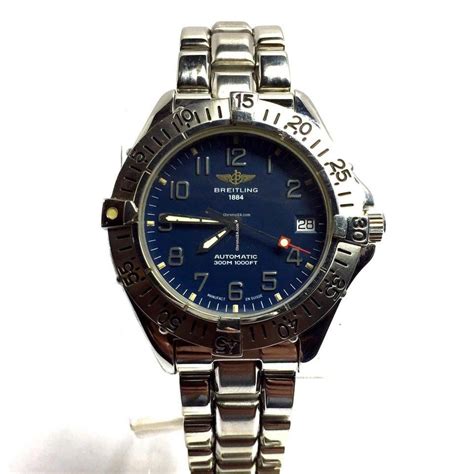 Breitling 1884 Automatic 3000m 1000ft Steel Men's Watch In Box for ...