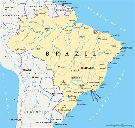 Brazil Political Map and Country Facts