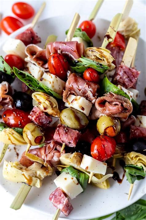 EASY ANTIPASTO SKEWERS + WonkyWonderful