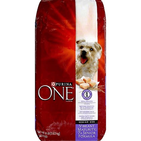 Purina ONE Senior Dry Dog Food, SmartBlend Vibrant Maturity Adult 7 ...