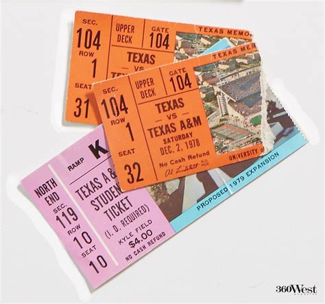 Old ticket stubs can make the best souvenirs, like these Texas A&M football ticket stubs, 360 ...