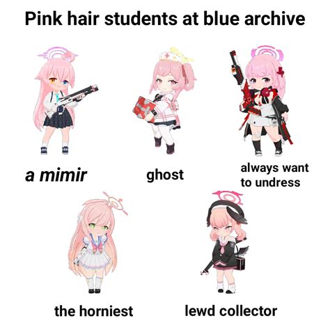 Choose your pink hair students : r/BlueArchive