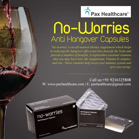 No-worries is India's first Anti-hangover capsule. It is very effective ...