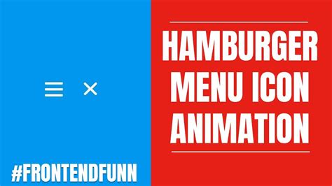 Hamburger Menu Icon Animation Tutorial - web development - YouTube