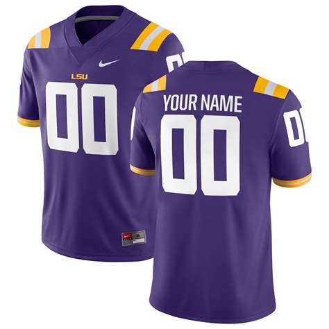 Nike LSU Tigers Purple Football Custom Game Jersey