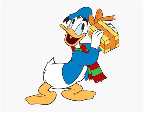 Christmas Cartoon Donald Duck, HD Png Download , Transparent Png Image - PNGitem