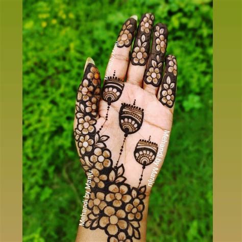 Mehandi Design For Hand, Short Mehndi Design, Palm Mehndi Design ...