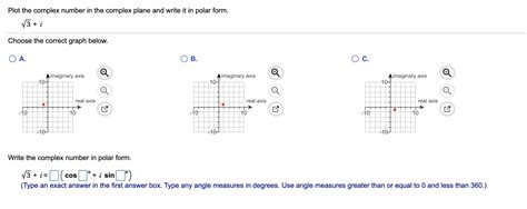 Solved Plot the complex number in the complex plane and | Chegg.com