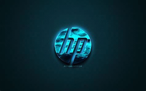 Download wallpapers HP blue logo, Hewlett-Packard, creative blue art, HP emblem, dark blue ...