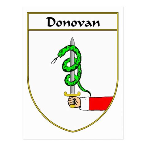 Donovan Coat of Arms/Family Crest Postcard | Zazzle