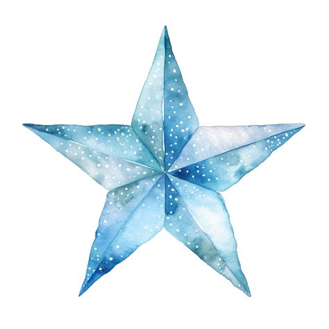 Pastel Blue Star Blink Watercolor Element, Star, Blink, Sparkle PNG Transparent Image and ...