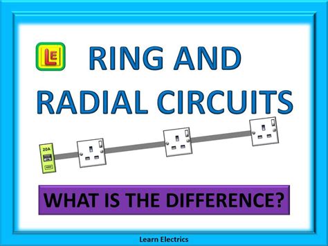 VIDEO 026 – RING and RADIAL CIRCUIT DIFFERENCES - Learn Electrics