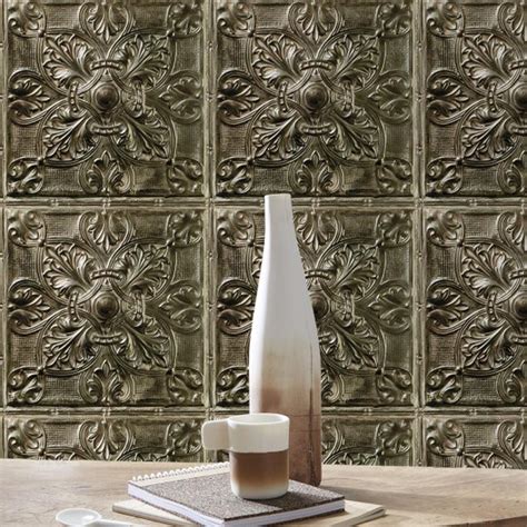 Antique Bronze Tin Tiles | Koziel | Wallpaper | Artisan