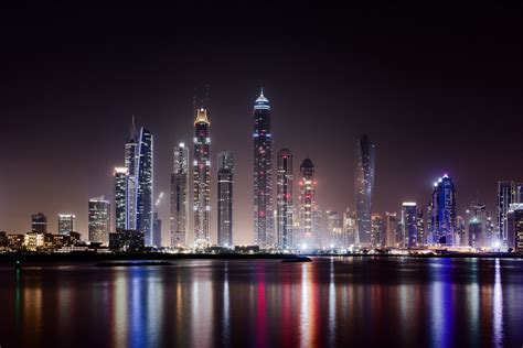 dubai at night photo | One Big Photo