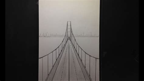 How To Draw a Bridge in One Point Perspective - YouTube