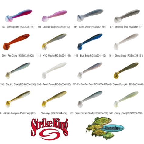 Strike King Rage Swimmer Swim Bait Pick Any 16 Colors 3.75 Inch Lures | eBay