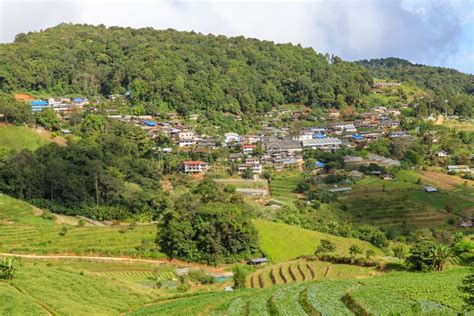 Hill Tribe Village on Mountain in Mae Rim, Chiang Mai, North of Thailand Stock Image - Image of ...