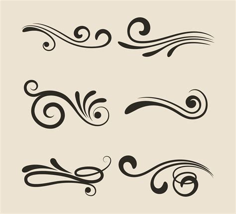 Calligraphy swirls vector 7737513 Vector Art at Vecteezy