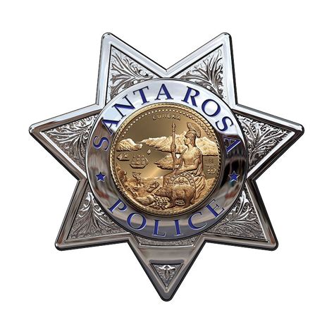 Santa Rosa California Police Department Badge all Metal Sign with your ...