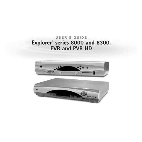 Scientific Atlanta EXPLORER 8300 CATV Converter/DVR Manual